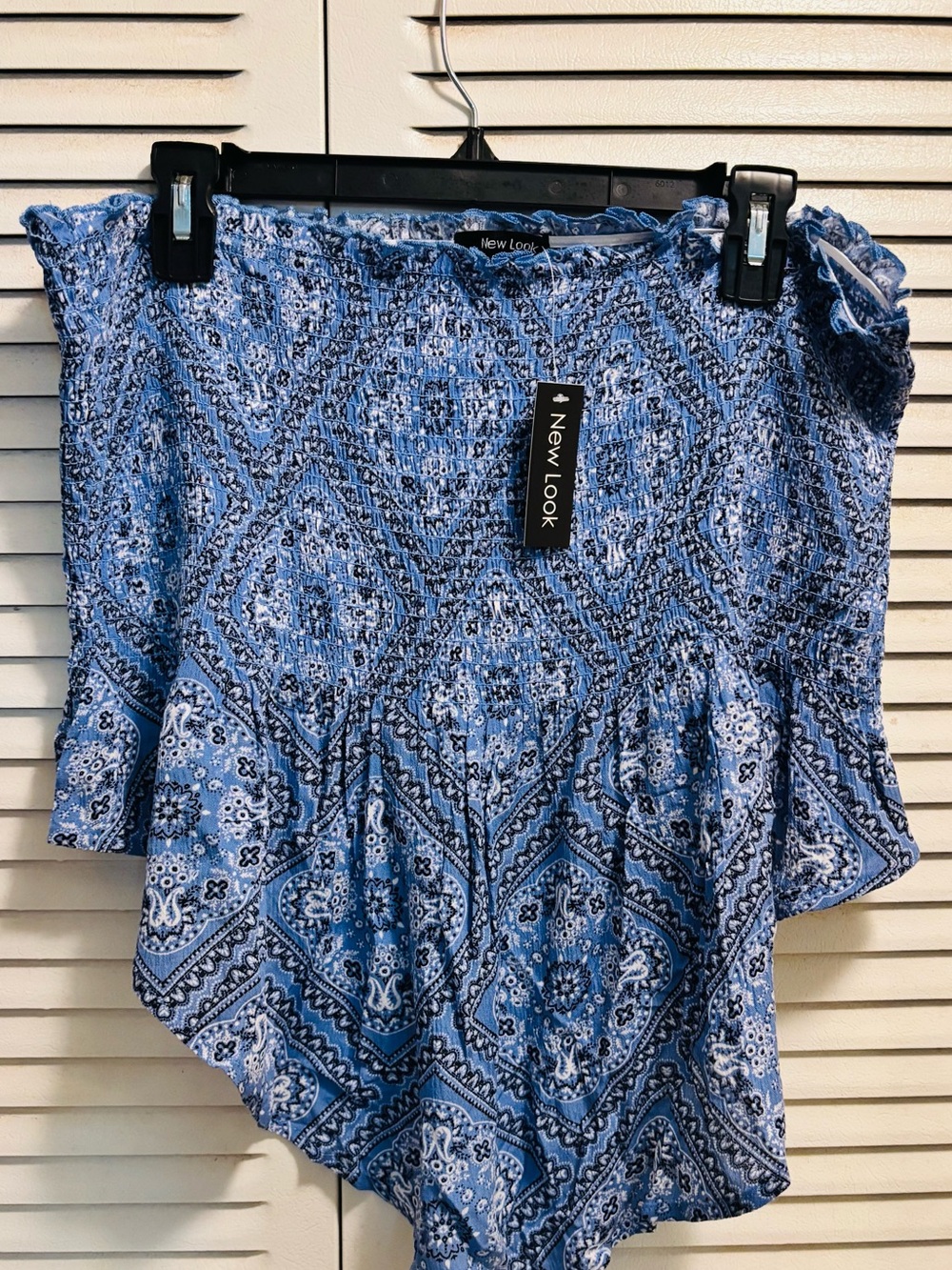 New Look Blue Paisley tube top
